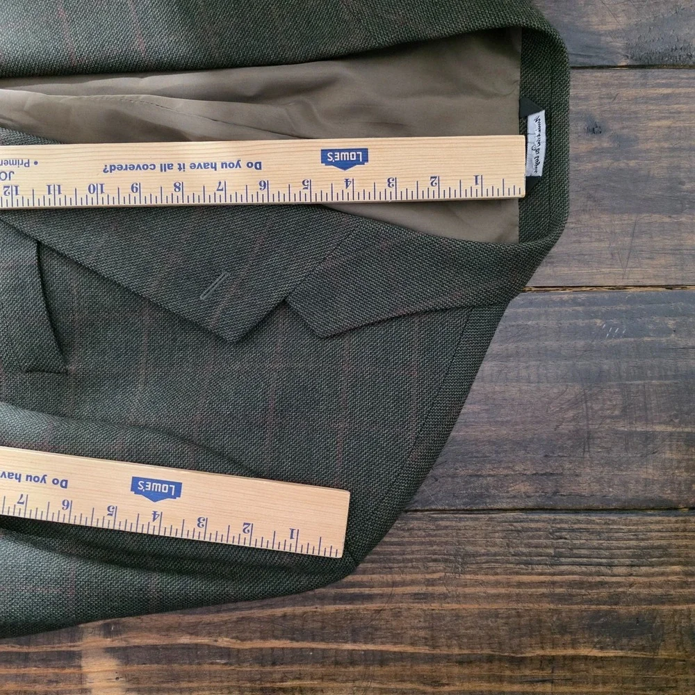 Majer Maconde Men's Sport Coat Blazer Two Button Soft Wool‎ Plaid Size 42R GREEN